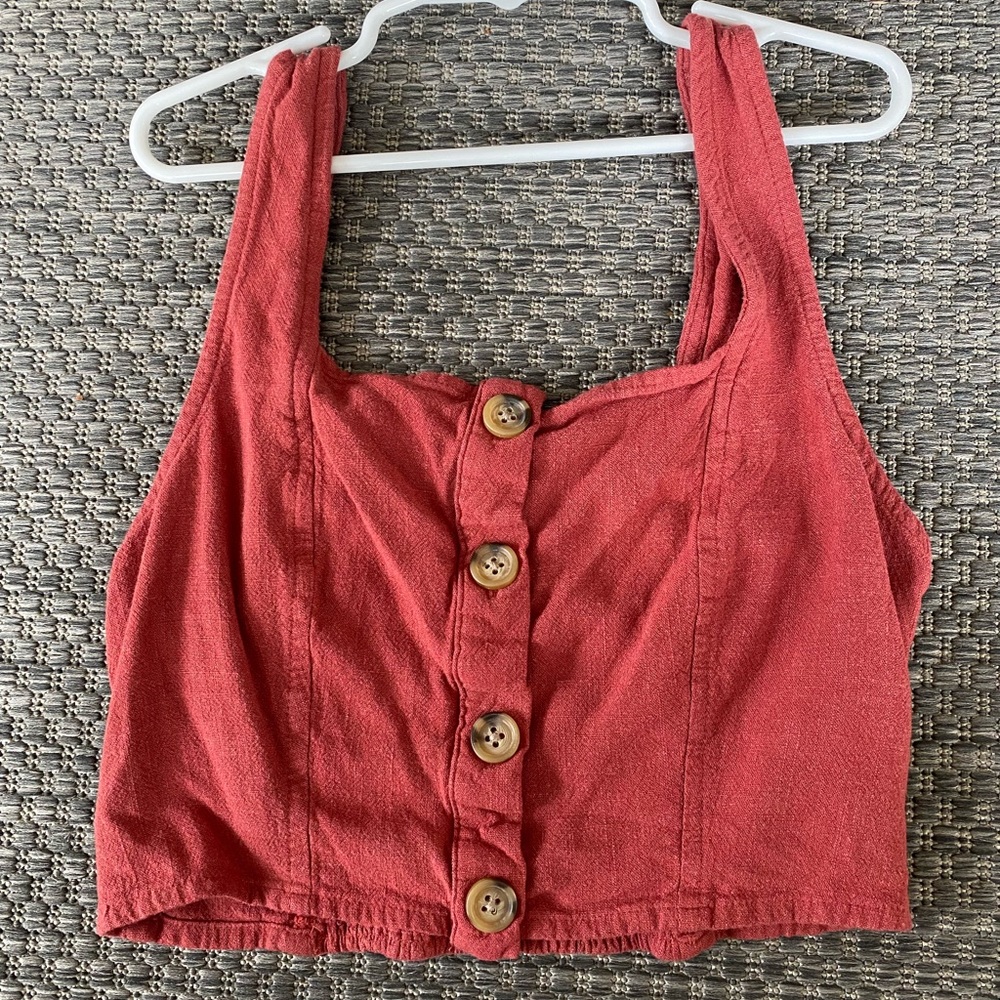 Aeropostale salmon color cropped tank size small